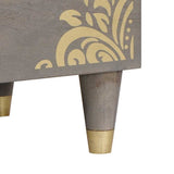TV Cabinet with Drawer Grey 80 x 33 x 46 cm Solid Mango Wood 4018789