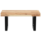 Basin Shelf Wall Mounted Steel and Solid Wood Acacia 3302767