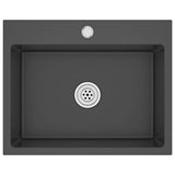 Handmade Kitchen Sink Black Stainless Steel 51511