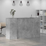 Reception Desk Concrete Grey 180x50x103.5 cm Engineered Wood 3324208