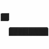 TV Cabinet Set 4 pcs Black oak 80 x 30 x 30 cm Engineered wood 3393178