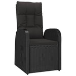 7 Piece Garden Dining Set Black Poly Rattan&Solid Wood Acacia 3157639