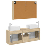 Bathroom Cabinet Set 4 pcs Sonoma Oak Engineered Wood 3406425