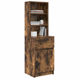Bedside Cabinet Smoked Oak 39x35x125 cm Engineered Wood 861314