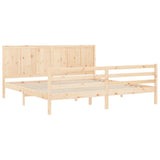 Bed Frame without Mattress 200x200 cm Solid Wood 3194526