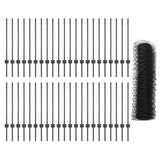 Welded Wire Fence 100 x 0.8 m PVC-Coated Steel Grey 3336927
