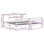Bookcase Bed without Mattress 200x200 cm Solid Wood Pine 3321860