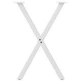 Dining Table Legs X-Shaped 2 pcs White 50x cm Steel 4012909