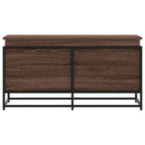 Storage Box with Lid Brown Oak 100x40x51.5 cm Engineered Wood 848808