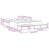 Storage Bed Frame with Drawer Black oak 236.5 x 150 x 31.5 cm 3335646
