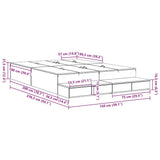 Storage Bed Frame with Drawer Smoked Oak 150 cm Engineered Wood 3335649