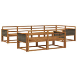Outdoor Sofa Set 7 pcs Natural Solid Acacia Wood 3382637