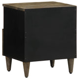 Bedside Cabinet Light Grey 40x33x46 cm Solid Wood Mango 4017798