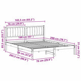 Bed Frame with Upholstered Headboard Black 160 x 200 cm 878246