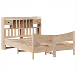 ZNTS Bed Frame without Mattress 140x200 cm Solid Wood Pine 3323377