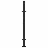 Garden Gate Black 100x100 cm Steel Leaf Design 4100959