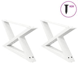 Coffee Table Legs 2 pcs White 70x cm Steel 4012693