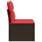 Garden Sofa 3 pcs Brown 55 x 62 x 69 cm Poly rattan 366238
