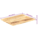 Table Top Solid Mango Wood 25-27 mm 90x60 cm 286023
