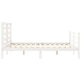 Bed Frame without Mattress White 160x200 cm Solid Wood 3194712