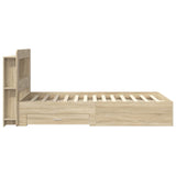 Bed Frame with Storage Sonoma Oak 120 x 200 cm Engineered Wood 3433852