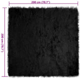 Faux Sheepskin Rug TAFALLA Black 200 x 200 cm Polyester 42021577