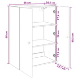Wall-Mounted Cabinet White 66 x 34.5 x 90 cm Engineered Wood 899075