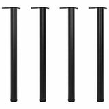 4 Height Adjustable Table Legs Black 870 mm 242140