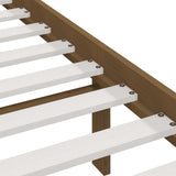 Bed Frame Honey Brown Solid Pine Wood 200x200 cm Durable 3101046