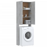 Washing Machine Cabinet Grey sonoma 64x25.5x190 cm 813192