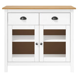 Sideboard Hill White 90x40x80 cm Solid Pine Wood 288942