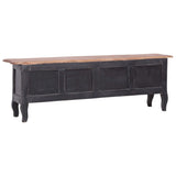 TV Cabinet 120x30x40 cm Black Solid Mahogany Wood 283901