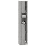 Bathroom Cabinet Grey Sonoma 32x25.5x190 cm Engineered Wood 815538