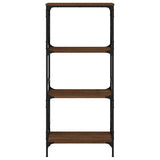 Bookcase 4-Tier Brown Oak 59x35x132 cm Engineered Wood 837621