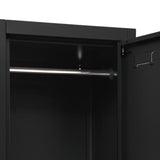 Locker Cabinet Black 38x45x180 cm Steel 339778