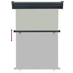 Balcony Side Awning 125x250 cm Grey 48422