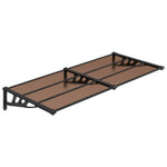 ZNTS Door Canopy Black 199x90 cm Polycarbonate 153699
