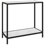 Console Table White 80x35x75 cm Tempered Glass 322833