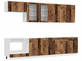 Kitchen Unit LYON 8 pcs Old Wood Engineered Wood 3438209