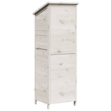 Garden Shed with Roof White 59 x 56 x 176 cm Solid Fir Wood 42033461