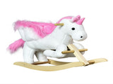 Kids Rocking Horse Unicorn Wooden Plush Ride On Chair Toy with Music 1.5-3 Years T3398P347997