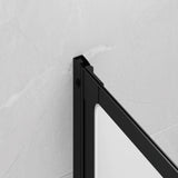 Shower Screen Folding Black 120 x 2 x 117 cm Aluminium and PP 42009754