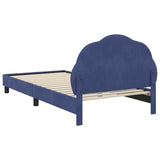 Children's Bed Frame with Headboard Police Blue 90 x 200 cm 42010928