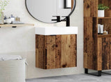 Bathroom Vanity Unit with Tap Old Wood 45.5 x 22.5 x 84 cm 889439