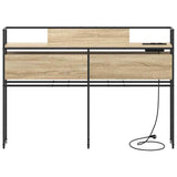 Storage Headboard with Shelf Sonoma oak 120 cm Engineered wood 859631