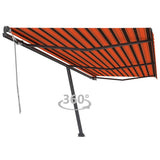 Freestanding Manual Retractable Awning 600x300 cm Orange/Brown 3069800