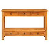 Console Table Natural 115 x 32 x 76 cm Solid Mahogany Wood 42009939