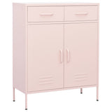 Storage Cabinet Pink 80x35x101.5 cm Steel 336157