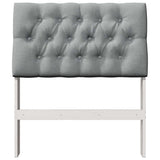 Upholstered Headboard Light Grey 80 cm Solid Pine Wood 879368