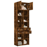 Storage Cabinet Smoked Oak 70x42.5x225 cm Engineered Wood 3281340